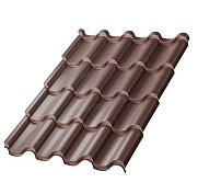 Металлочерепица Металлпрофиль МОНТЕРРОСА-М PURMAN 0,5 мм RAL8017 Шоколадно-коричневый
