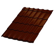 Металлочерепица М35 Ламонтерра X 0.50 мм 8017 (коричневый) Norman 3610 мм 