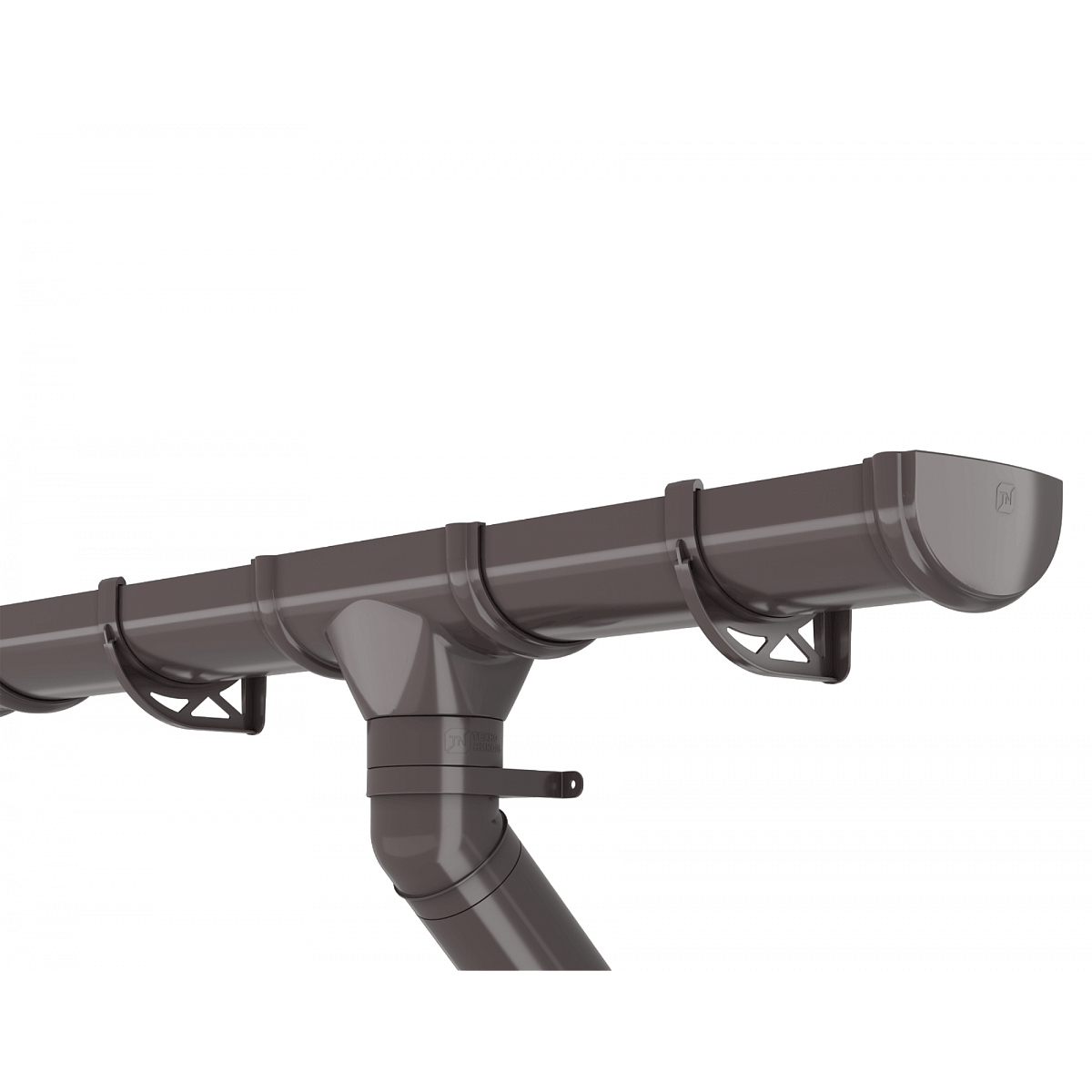 Колено трубы 108° ТН ПВХ, темно-коричневый