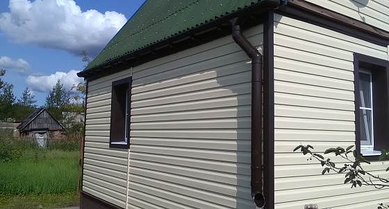 Монтаж винилового сайдинга в пос. Новинка