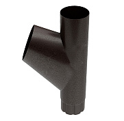 Тройник трубы D100 Foramina Freeze D125/100, dark brown (темно-коричневый)