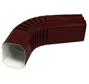 Колено трубы прямоугольное гофрированное Grand Line Vortex Matt RAL 8017