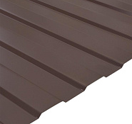Профнастил МП С-8A 0.45мм 8017/8017 (коричневый) ПЭ двусторонний 1800 мм