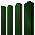 Штакетник Grand Line Прямоугольный фигурный 118 мм PE-Double 0,45 RAL 6005 зеленый мох