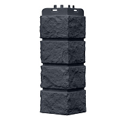 Угол фасадной панели наружный Колотый камень Classic графит