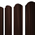 Штакетник Grand Line Круглый фигурный 128 мм PE-Double 0,45 RAL 8017 шоколад