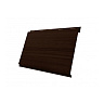 Металлический сайдинг Grand Line Вертикаль line 0,45 Print Twincolor Choco Wood