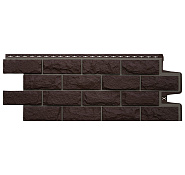Фасадная панель Grand Line (Гранд Лайн) Колотый камень Премиум Шоколадный (шов RAL 7006)