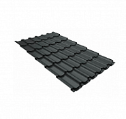 Металлочерепица Grand Line Kvinta Plus 0,5 PurPro Matt RAL 7024 Графитовый серый