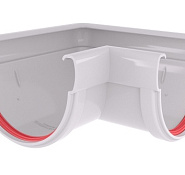 Угол желоба 90° Grand Line Дизайн 135/90 ПВХ белый (RAL 9003)