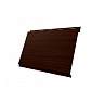 Металлический сайдинг Grand Line Вертикаль classic 0,45 Print Twincolor Choco Wood