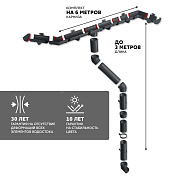Комплект водосточной системы Классика 120 ПВХ Grand Line, 6 м/3м графит (RAL 7024) 