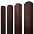 Штакетник Grand Line Прямоугольный фигурный 118 мм PE-Double 0,45 RAL 8017 шоколад