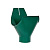 Аквасистем воронка желоба d=125/90 Pural (RAL6005) зеленый