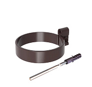 Хомут трубы L=180, ТН ПВХ МАКСИ, RAL 8019 (коричневый)