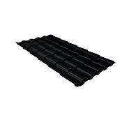 Металлочерепица Grand Line Kredo 0,5 Satin Matt TX RAL 9005 черный