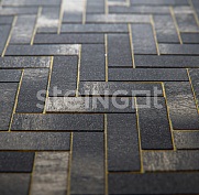 Steingot Тротуарная плитка Паркет Графитовый камень (Stein Black) 60 мм