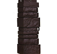 Угол фасадной панели наружный Сланец Classic Шоколадный