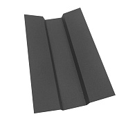 Планка ендовы верхняя МП 0.50 мм Grey (темно-серый) Valori 76х76-2000 мм