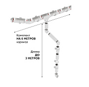 Комплект водосточной системы Дизайн 135 ПВХ Grand Line, 6м/3м белый (RAL 9003)