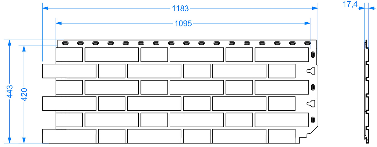 Фасадная панель Docke STANDARD ФЛЕМИШ Молочный