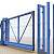Ворота откатные влево Grand Line Profi 2,03x6 RAL 5005 (синий)