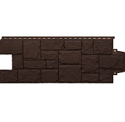 Фасадная панель Grand Line крупный камень Classic Шоколадный