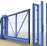 Ворота откатные вправо Grand Line Profi 2,03x6 RAL 5005 (синий)