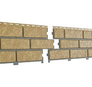 Панель Ю-ПЛАСТ Стоун-Хаус Кирпич Песочный с декорированным швом