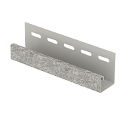 J-планка Ю-ПЛАСТ Стоун-Хаус (Stone House) Сланец Светло-серый