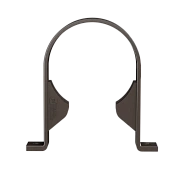 Хомут трубы ТН ПВХ, темно-коричневый