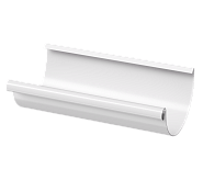 Желоб полукруглый Döcke STAL PREMIUM 125мм, 3 м Пломбир RAL 9010