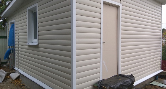 Облицовка виниловым блок-хаусом в д. Васкелово