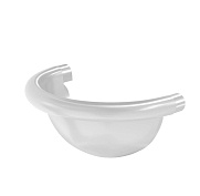 Заглушка универсальная полукруглая PU, 125/90 RAL9003