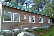 Облицовка фасада блокхаусом в Песочном