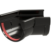 Угол желоба 135° Grand Line Дизайн 135/90 ПВХ черный (RAL 9005)