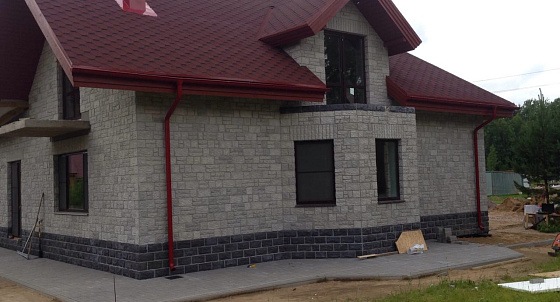 Монтаж гибкой черепицы и фасадных панелей пос. Первомайское