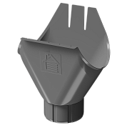 Воронка желоба 125/90 Döcke STAL PREMIUM Графит