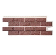 Фасадная панель Grand Line Колотый камень Design Plus Корица с белым швом