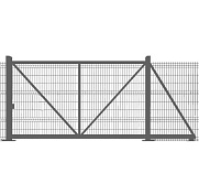 Ворота откатные вправо Grand Line Profi 2,03x6 RAL 7016 (серый)