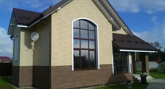 Монтаж металлочерепицы, облицовка фасадными панелями в д. Большой Луцк