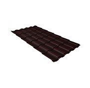 Металлочерепица Grand Line Kredo 0,5 PurLite Matt RAL 8017 Шоколадно-коричневый