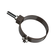 Хомут трубы универсальный L=140мм ТН ПВХ, темно-коричневый