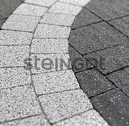 Steingot Тротуарная плитка Классика Арко Белый гранит (Bianco Nero) 60 мм