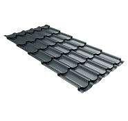 Металлочерепица Grand Line Kvinta plus 0,5 Satin Matt TX RAL 7024 мокрый асфальт