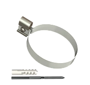 Хомут трубы металлический L=140 Металл ТН ПВХ, белый