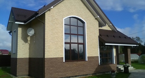 Монтаж металлочерепицы, облицовка фасадными панелями в д. Большой Луцк