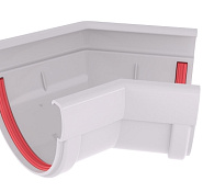 Угол желоба 135° Grand Line Дизайн 135/90 ПВХ белый (RAL 9003)