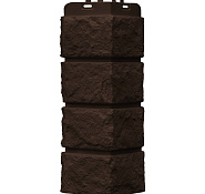 Угол фасадной панели наружный Колотый камень Classic Шокладный