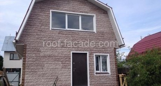 Монтаж фасадных панелей и волнистого листа (Александровская)